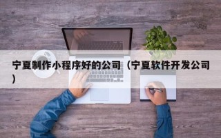 漳州宁夏制作小程序好的公司（宁夏软件开发公司）