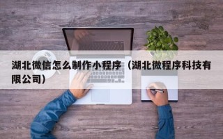 漳州湖北微信怎么制作小程序（湖北微程序科技有限公司）